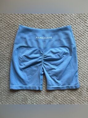 Alphalete Amplify 4.5 Inch Shorts Washed Denim Size: Small